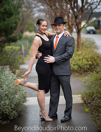 A sexy couple before their erotic couples photoshoot